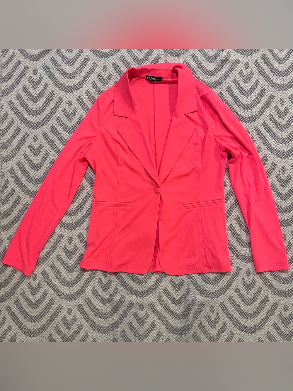 CHIC ME Neon Pink Lightweight Blazer Jacket XL